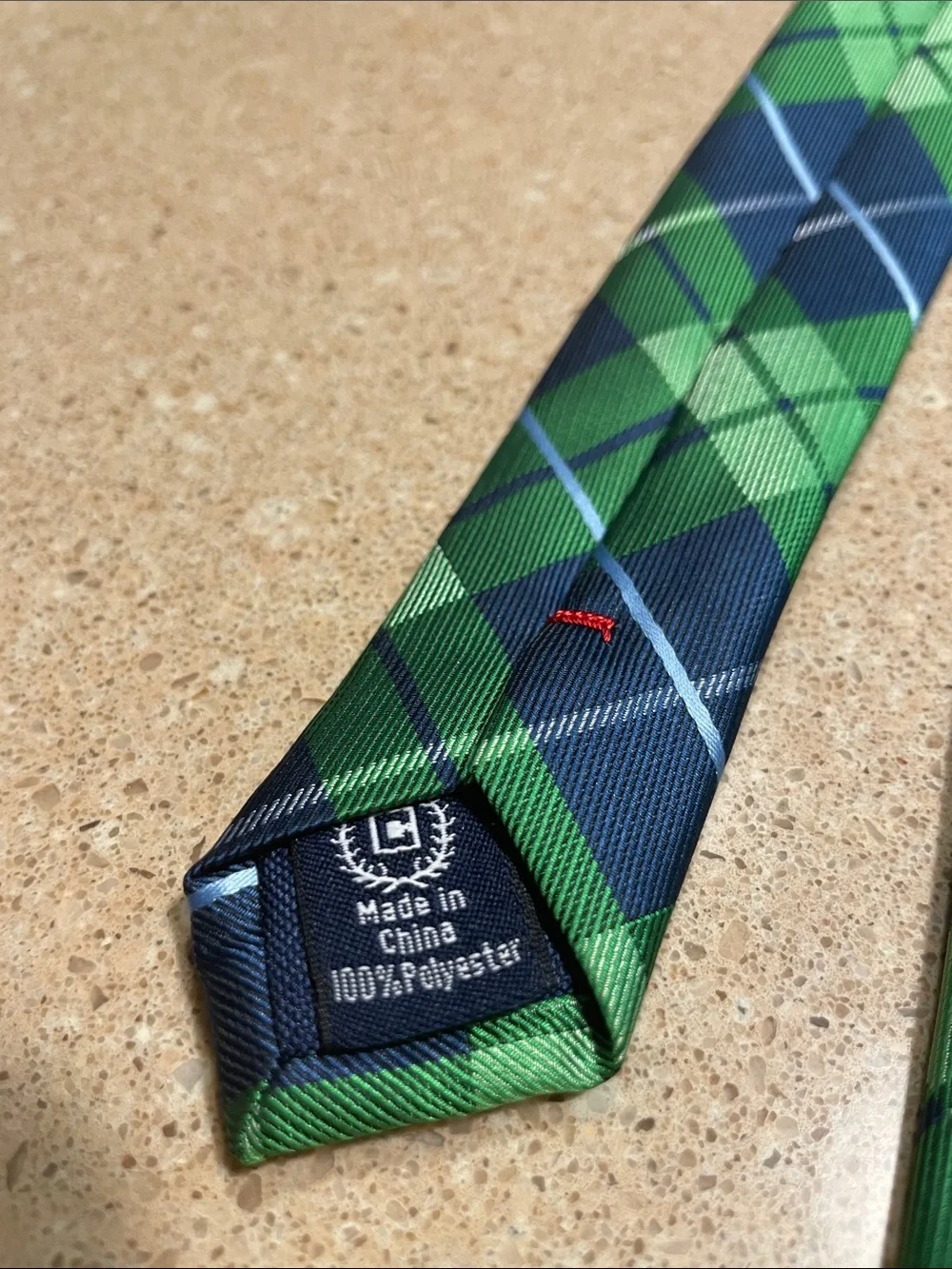 Chaps Green and Navy Plaid Men's Tie